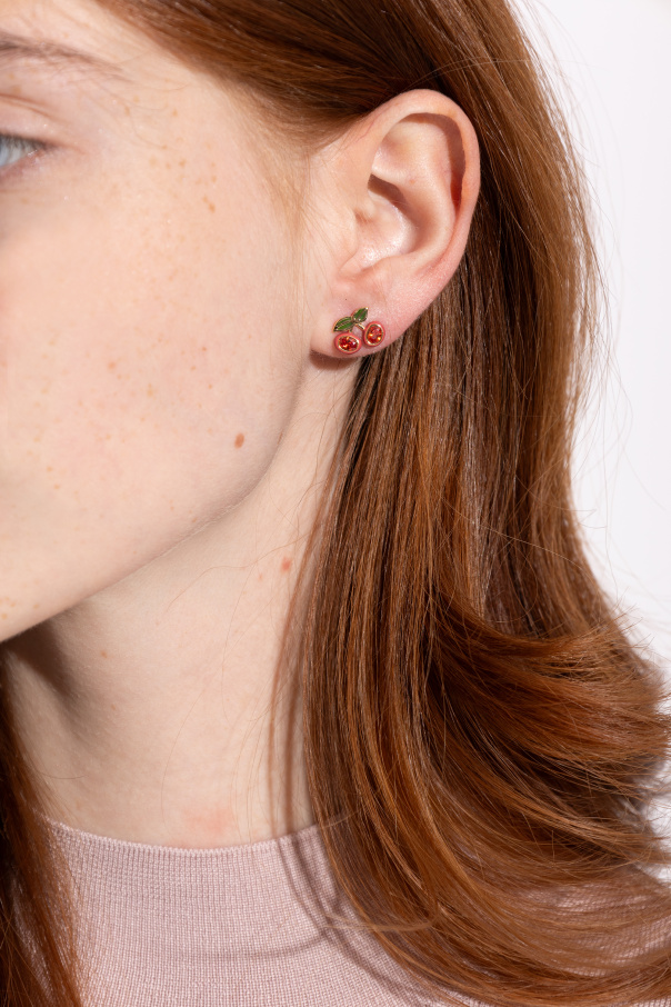 Coach Cherry motif earrings