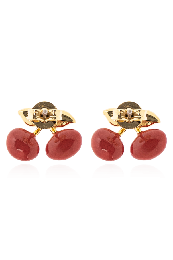 Coach Cherry motif earrings