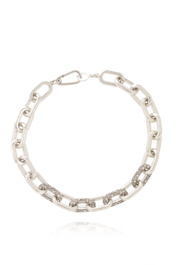 AllSaints Crystal-embellished short necklace