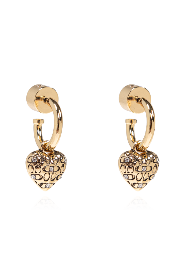 Earrings with shimmering crystals od Coach