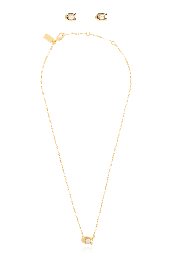 Set: earrings and necklace od Coach