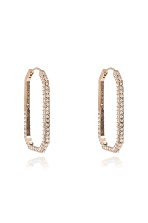 Earrings with shimmering crystals