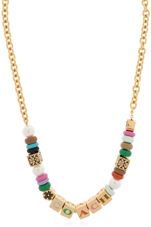 Necklace with colorful appliqués