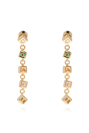 Long earrings with logo
