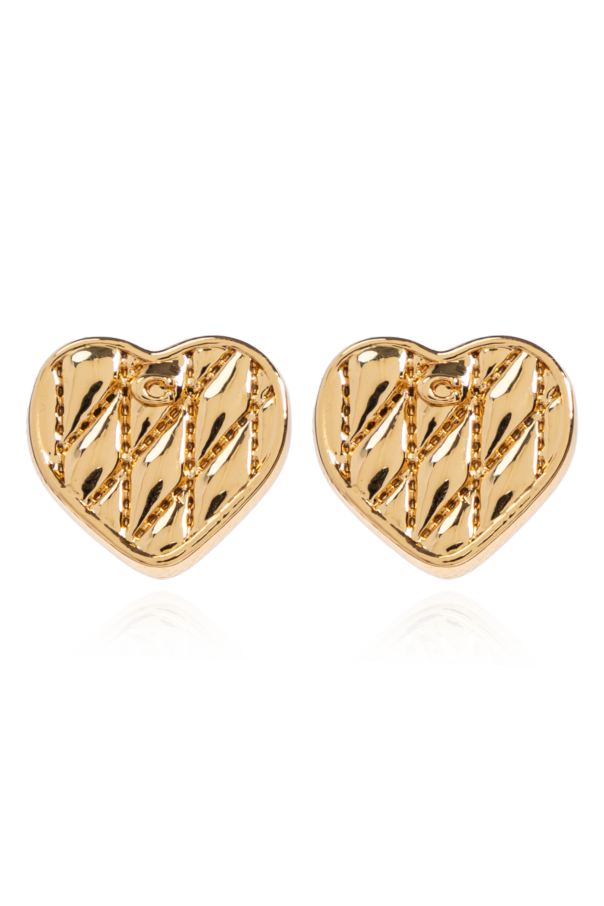 Heart-shaped earrings od Coach