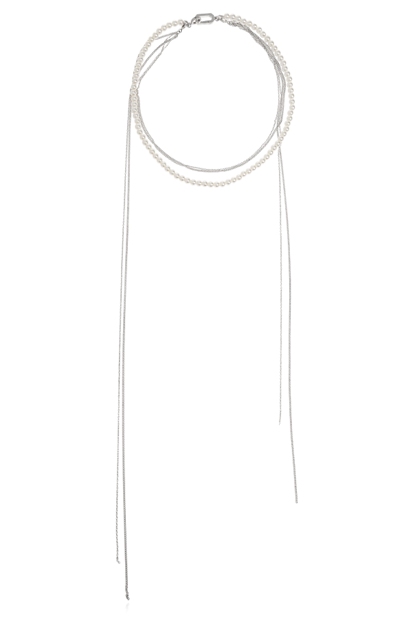 AllSaints Necklace with glass pearls