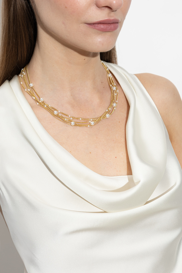 AllSaints Necklace with glass pearls