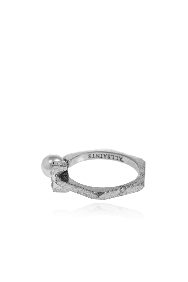 AllSaints Ring with glass pearls