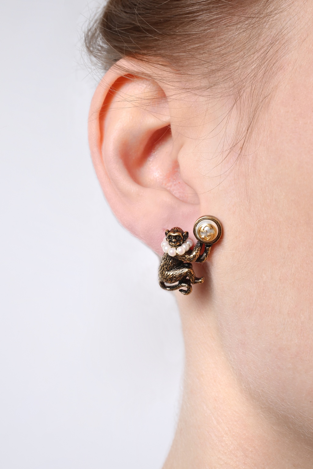 gucci monkey earrings