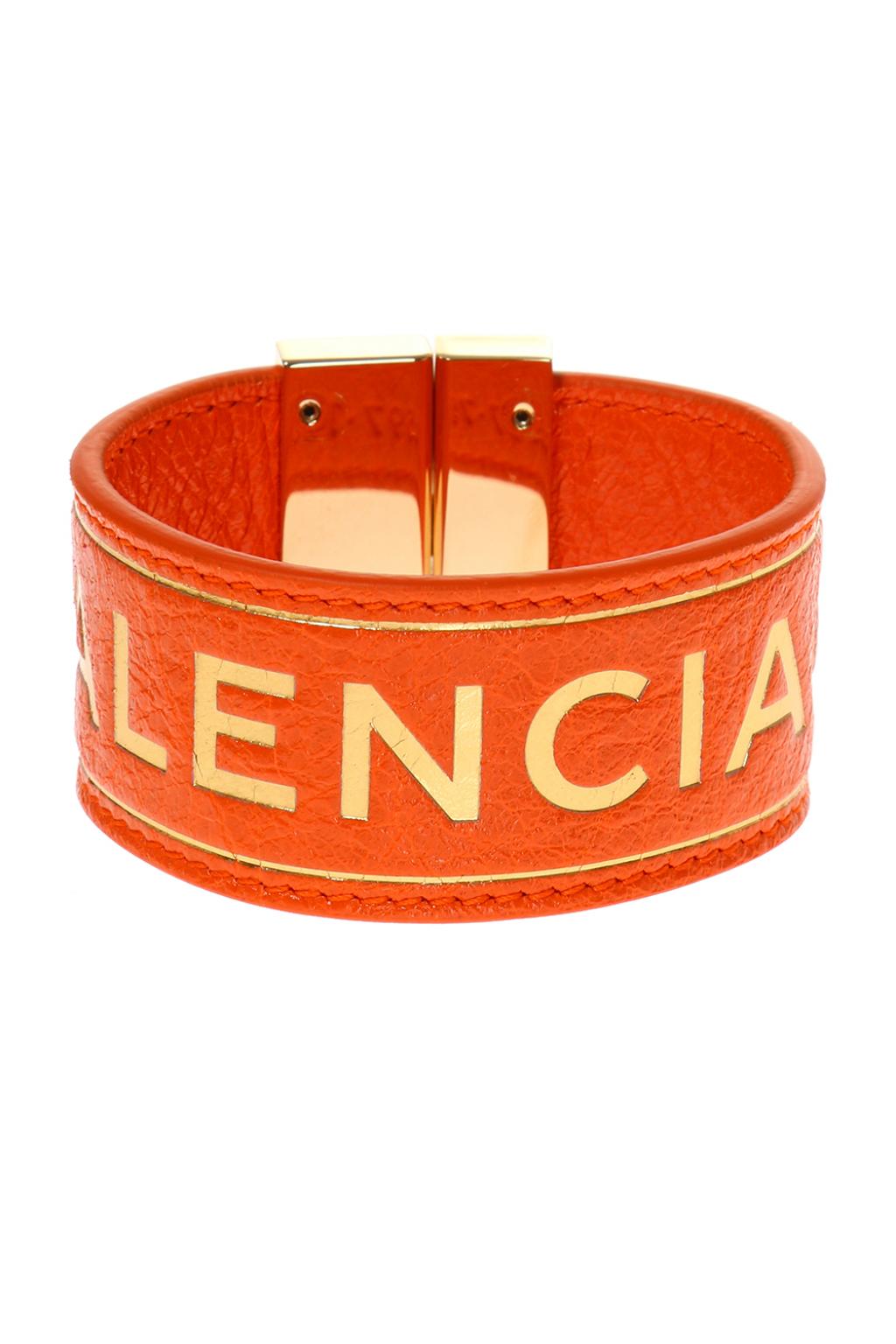 solid Ray metodologi Orange Logo-embossed bracelet Balenciaga - Vitkac GB