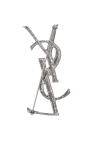 Saint Laurent SILVER Logo brooch