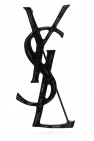 Saint Laurent BLACK Brooch with logo