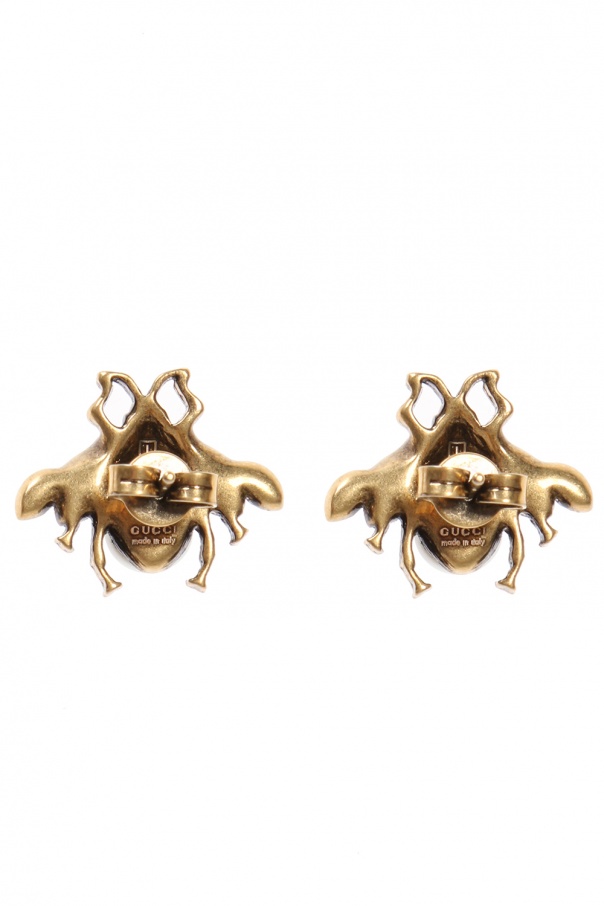 gucci cat-eye Bee-shaped earrings