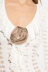 Blumarine beige Flower-shaped brooch