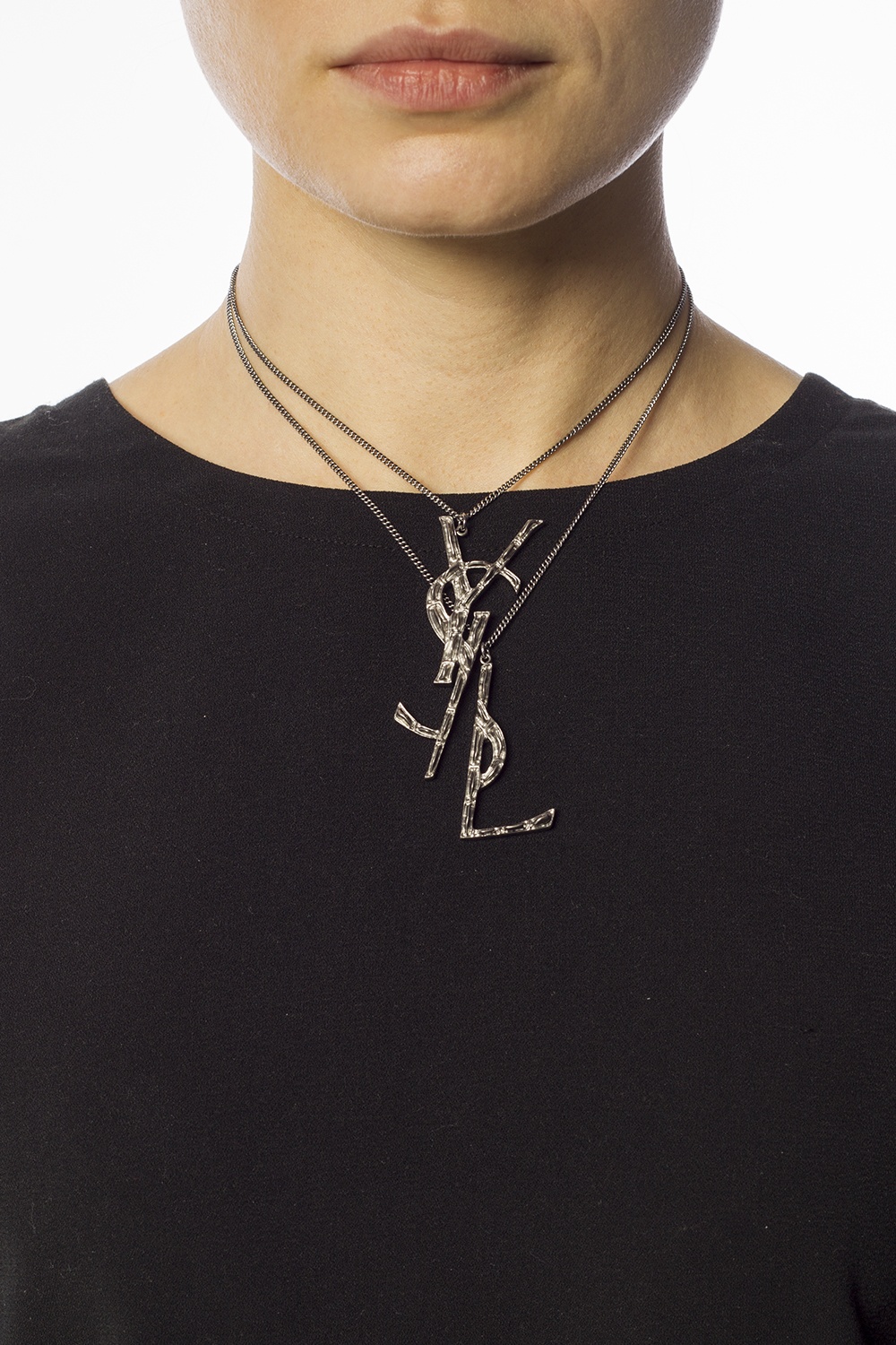 Louis Vuitton LV Snake Pendant Necklace Aged Silver for Men