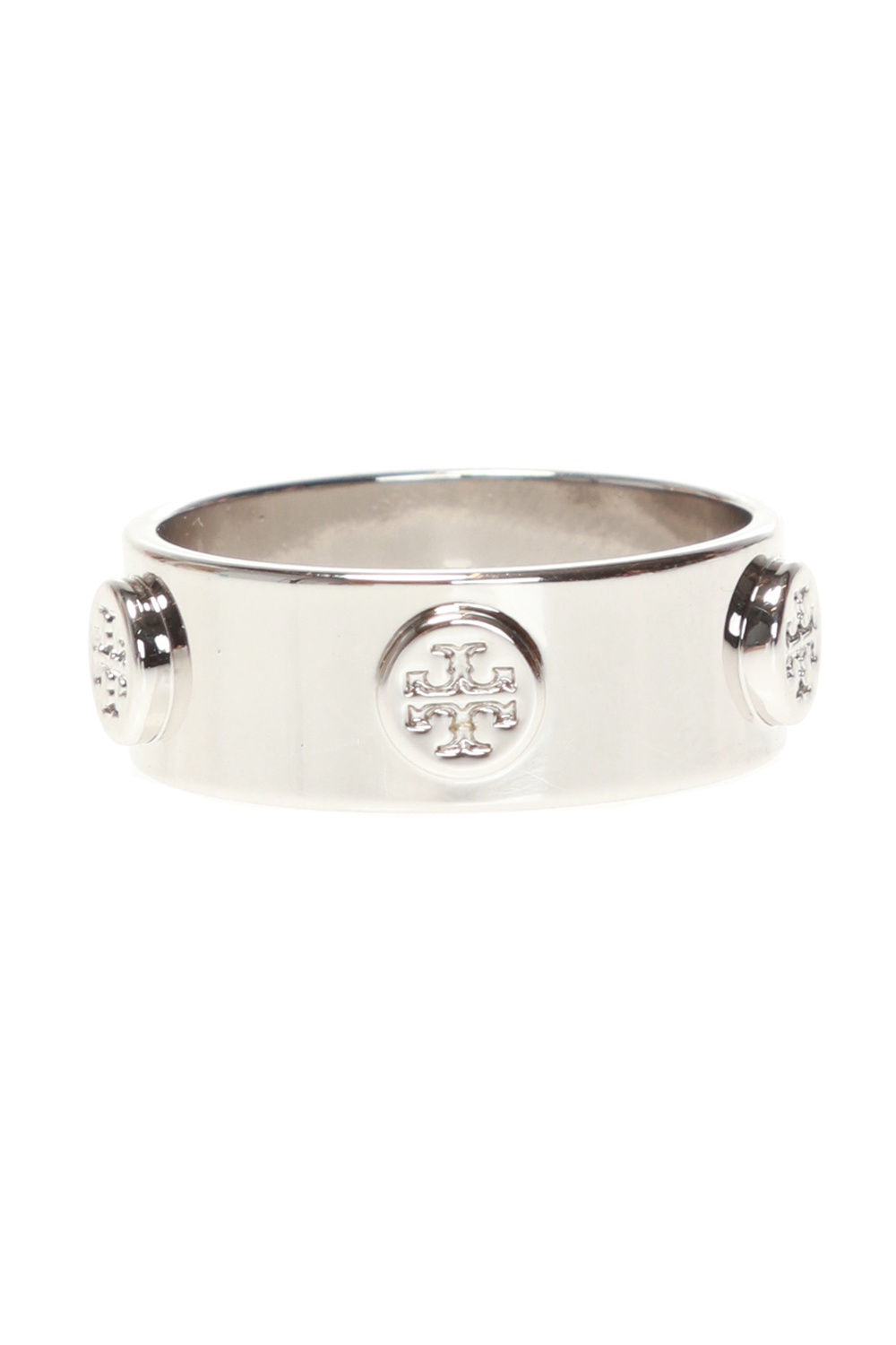 Silver Ring with logo Tory Burch - Vitkac France