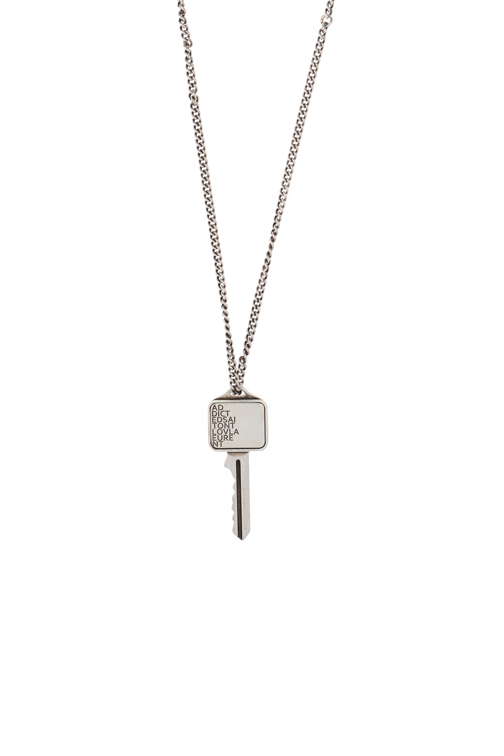 Saint Laurent Necklace With Logo Charm Women'S Silver for Women