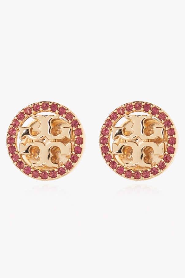 Tory Burch ‘Miller’ hoop earrings with logo