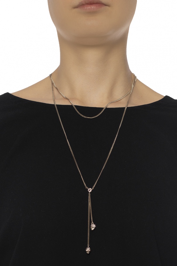 Alexander McQueen Skull motif double necklace