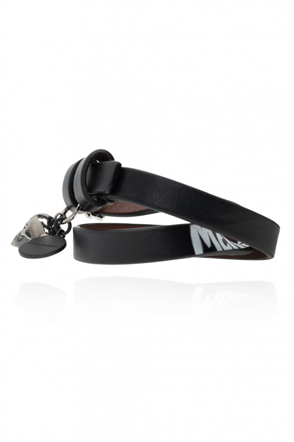 Alexander McQueen Double-wrap bracelet with logo