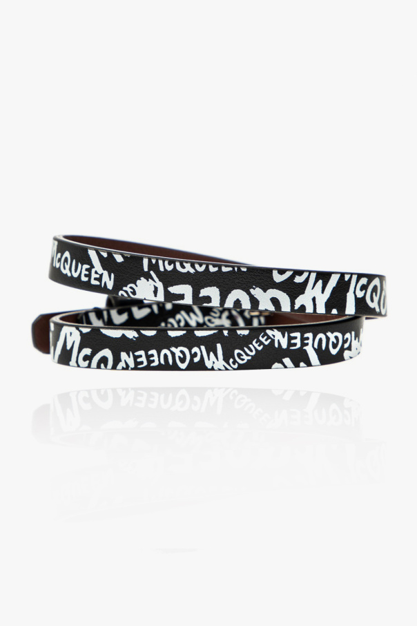 Alexander McQueen Double-wrap bracelet with logo