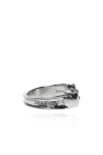 Alexander McQueen SILVER Skulls motif ring