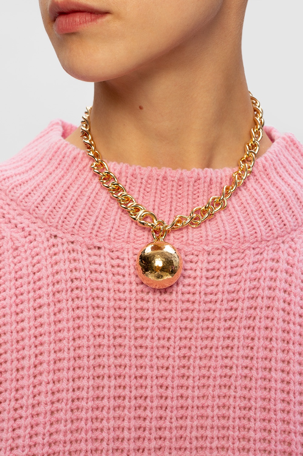 Bottega Veneta Necklace with round pendant