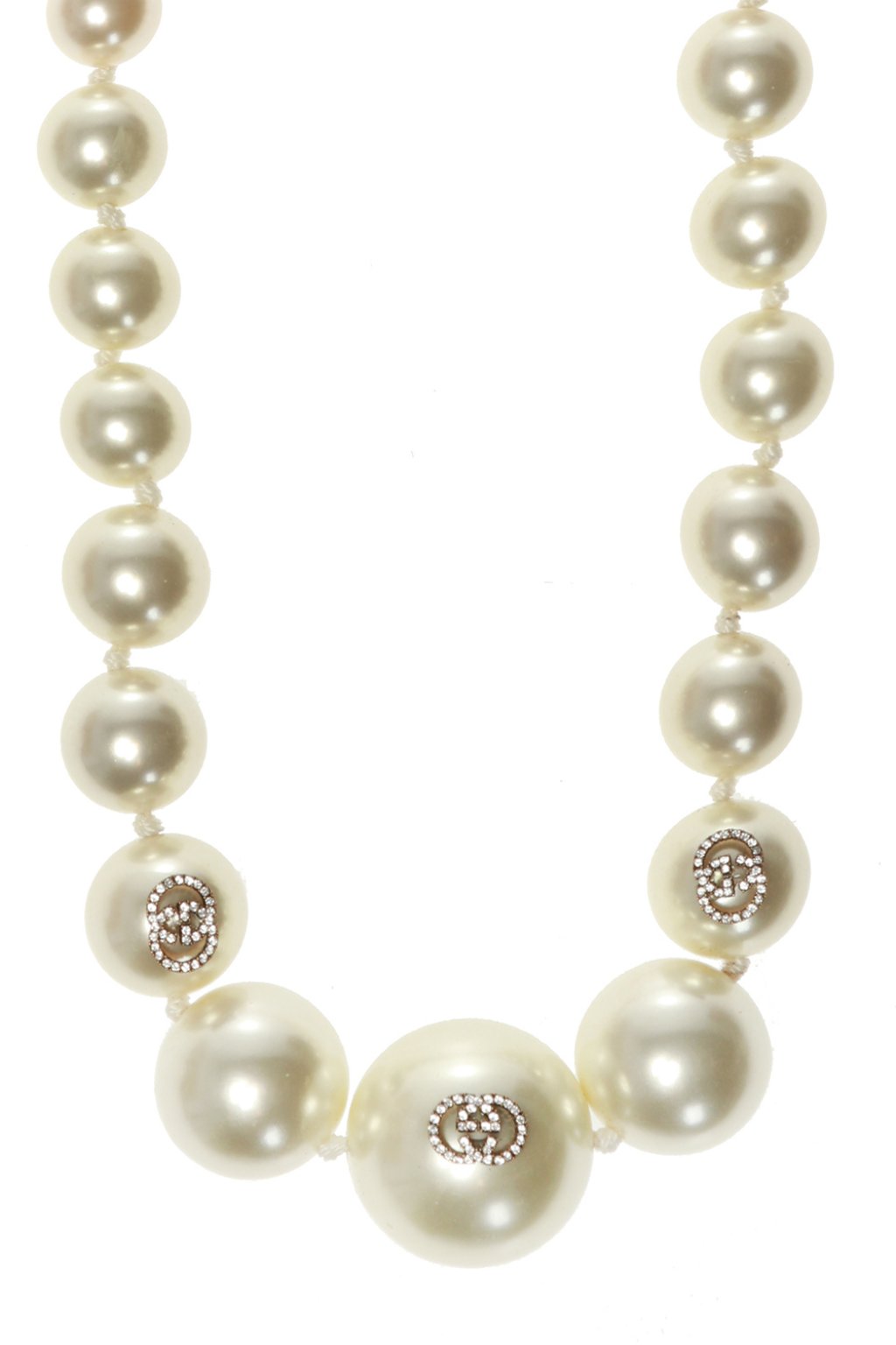 Gucci White Strawberry Pearl Necklace Gucci