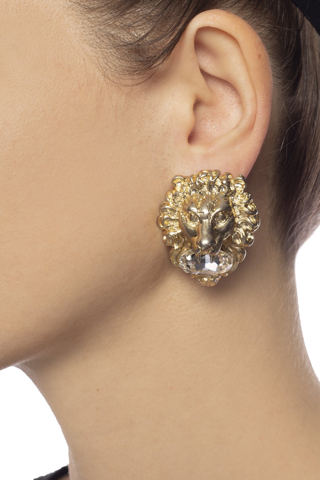 Gucci Lion head clip-on earrings | Women's Jewelery | Vitkac