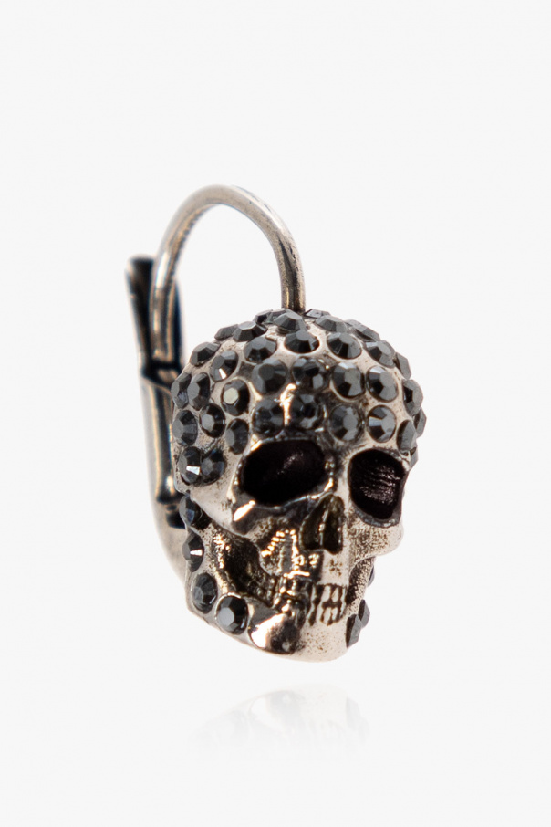 Alexander McQueen Brass earrings with skull motif