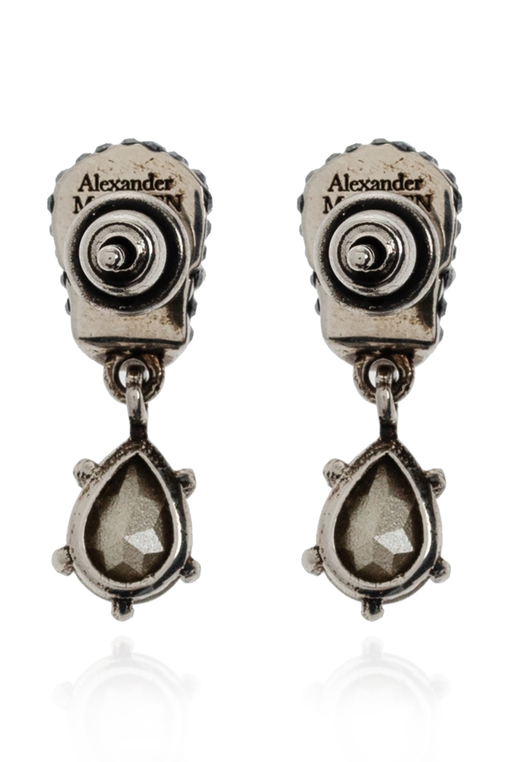 Alexander McQueen rhinestones pavé Skull earring