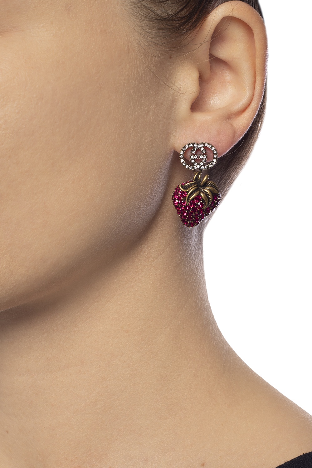 gucci strawberry earrings