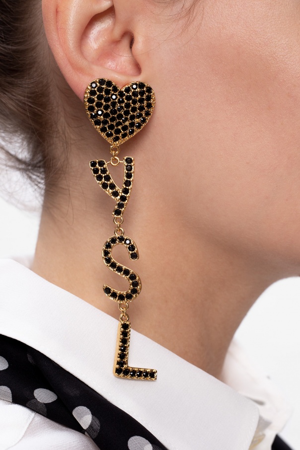 Saint Laurent Clip-one earrings with logo