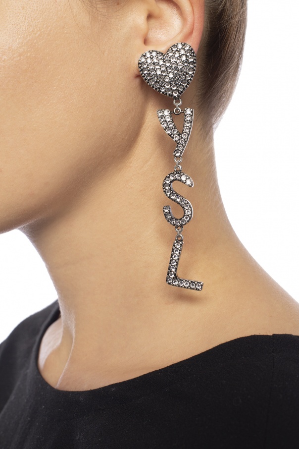 Saint Laurent Branded clip-on earrings
