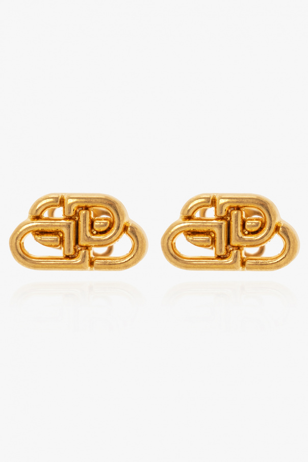 Balenciaga Logo-shaped earrings