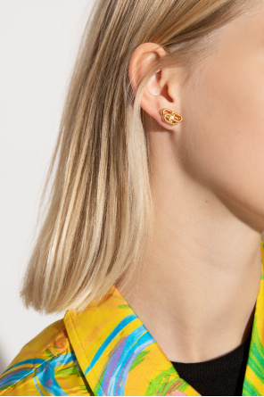 Logo-shaped earrings od Balenciaga