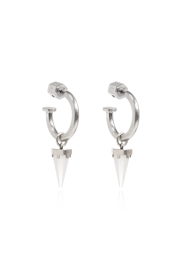 Silver hoop earrings od AllSaints