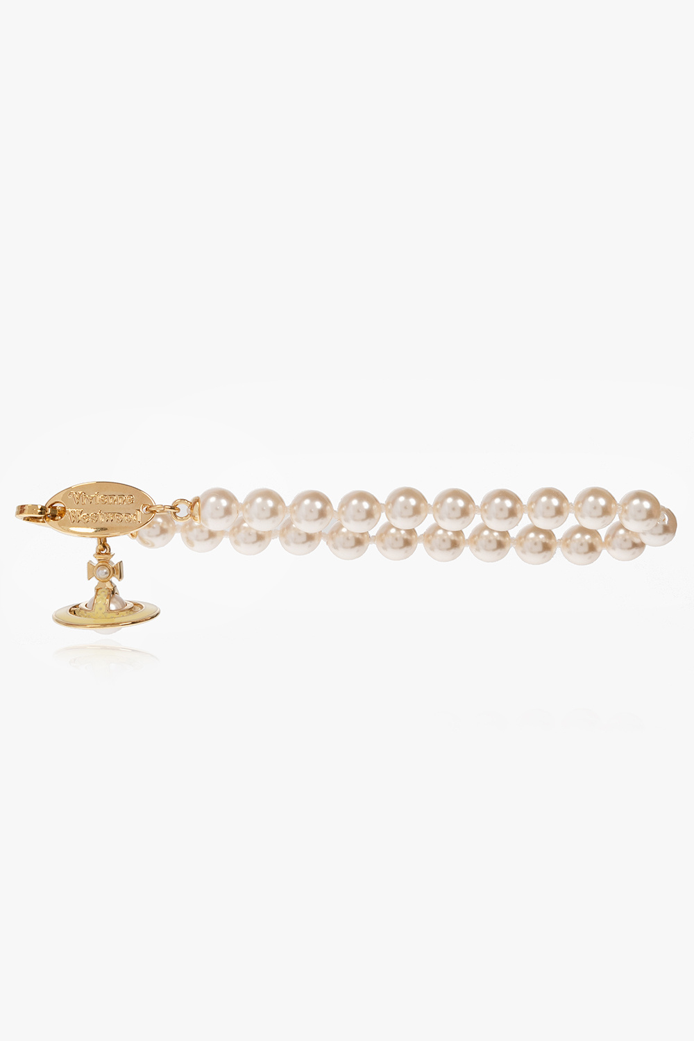 Vivienne Westwood logo-charm pearl bracelet