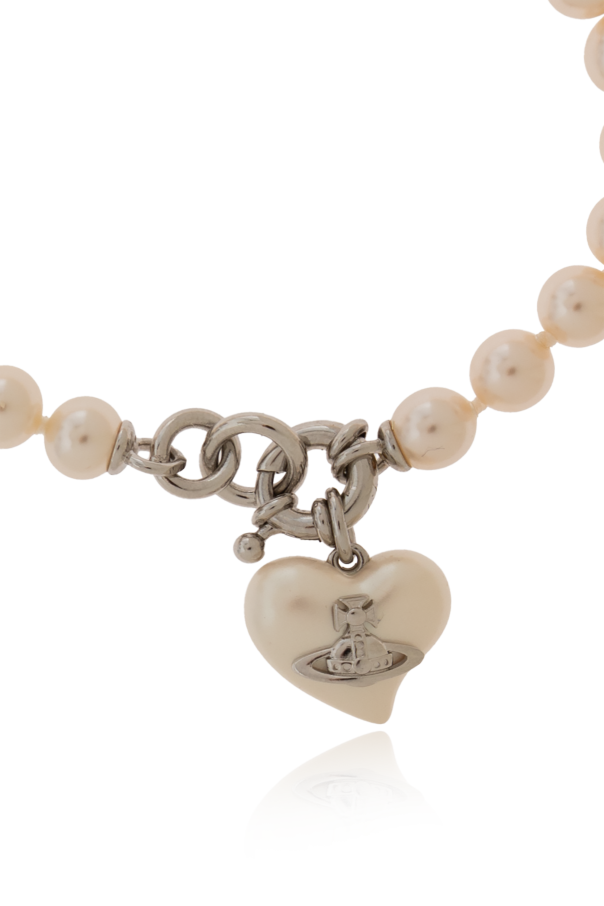 Vivienne Westwood Pearl bracelet with logo-shaped charm