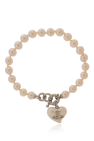 Vivienne Westwood cream Pearl bracelet with logo-shaped charm