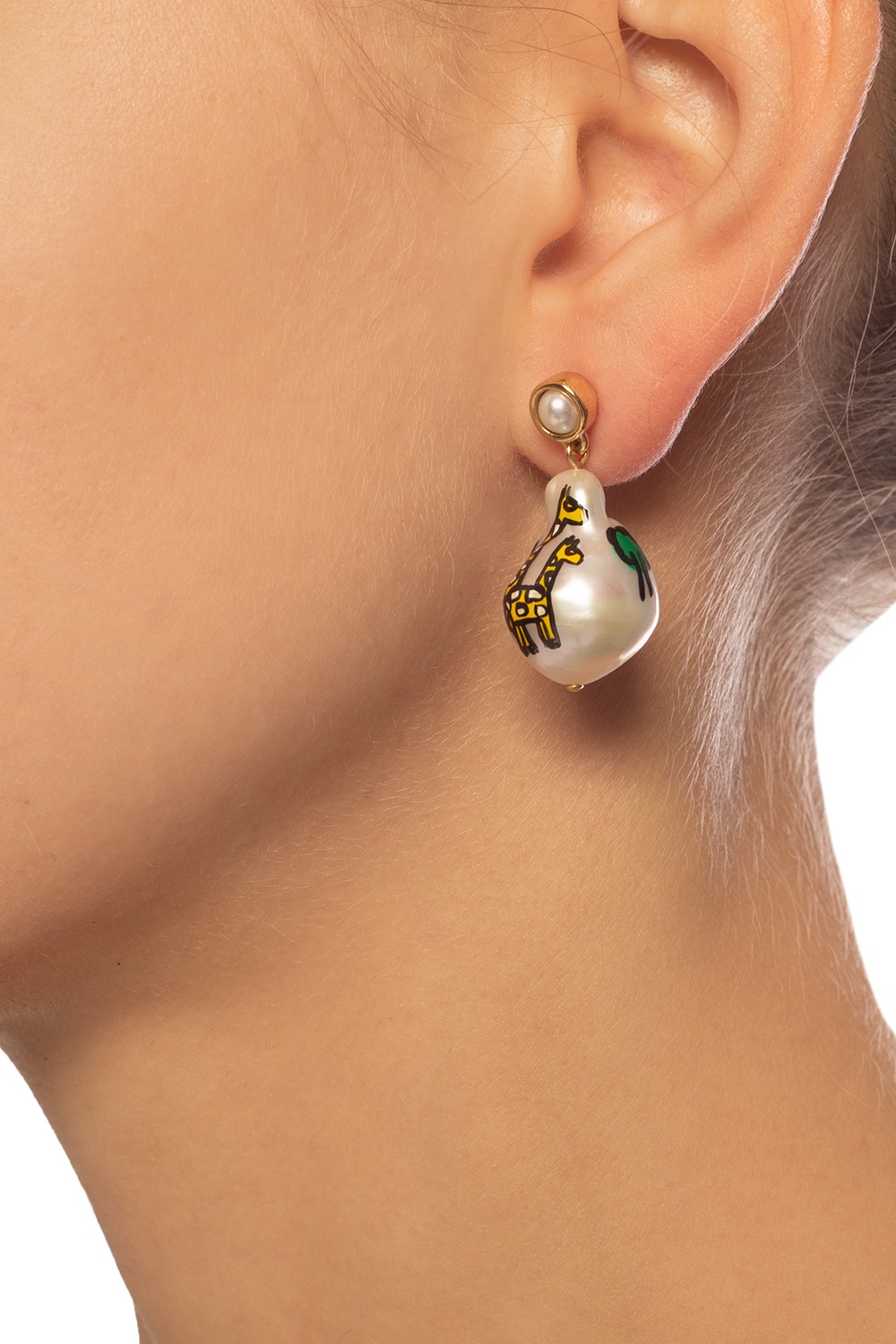 bottega veneta pearl earrings