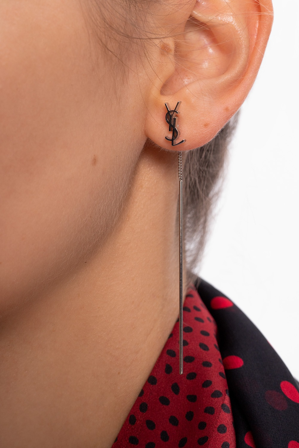 Saint Laurent ‘Opyum’ earrings with logo