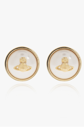 ‘olga’ earrings with logo od Vivienne Westwood
