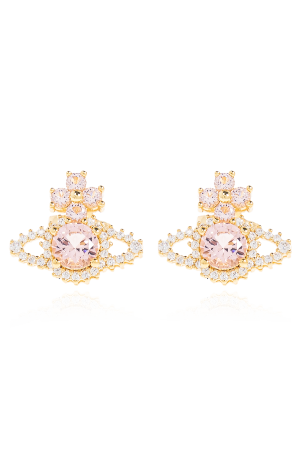 Earrings with shimmering crystals od Vivienne Westwood