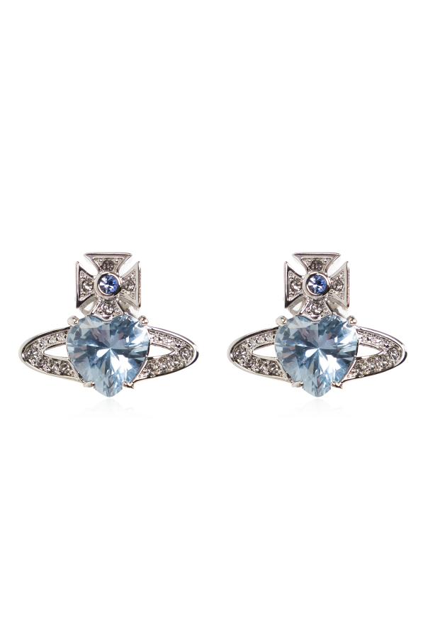 Earrings with shimmering crystals od Vivienne Westwood