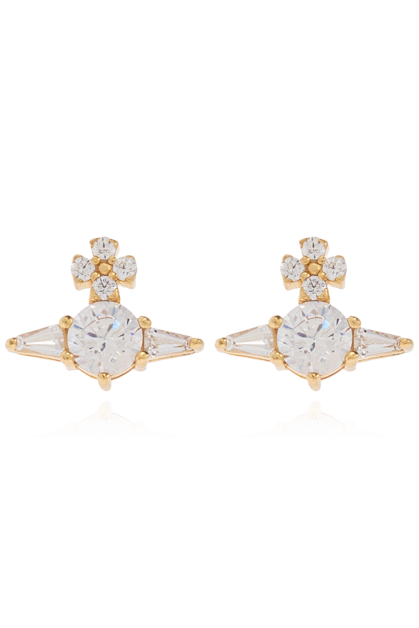 Earrings with shimmering crystals od Vivienne Westwood