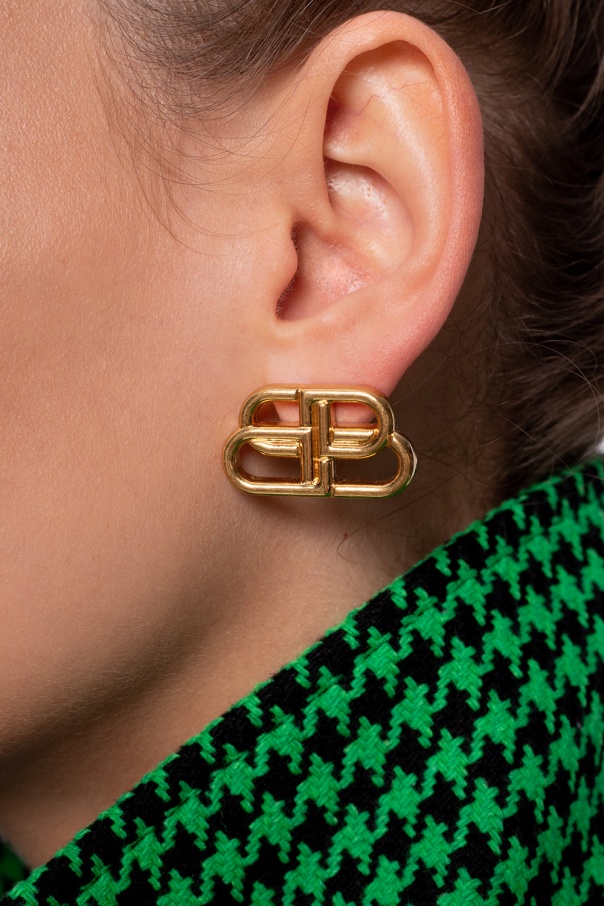 Balenciaga BB motif earrings