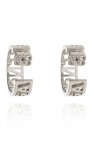 Balenciaga Round earrings with logo