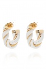 Bottega Veneta Leather-trimmed earrings