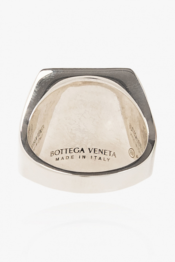 Bottega Veneta Srebrny pierścień